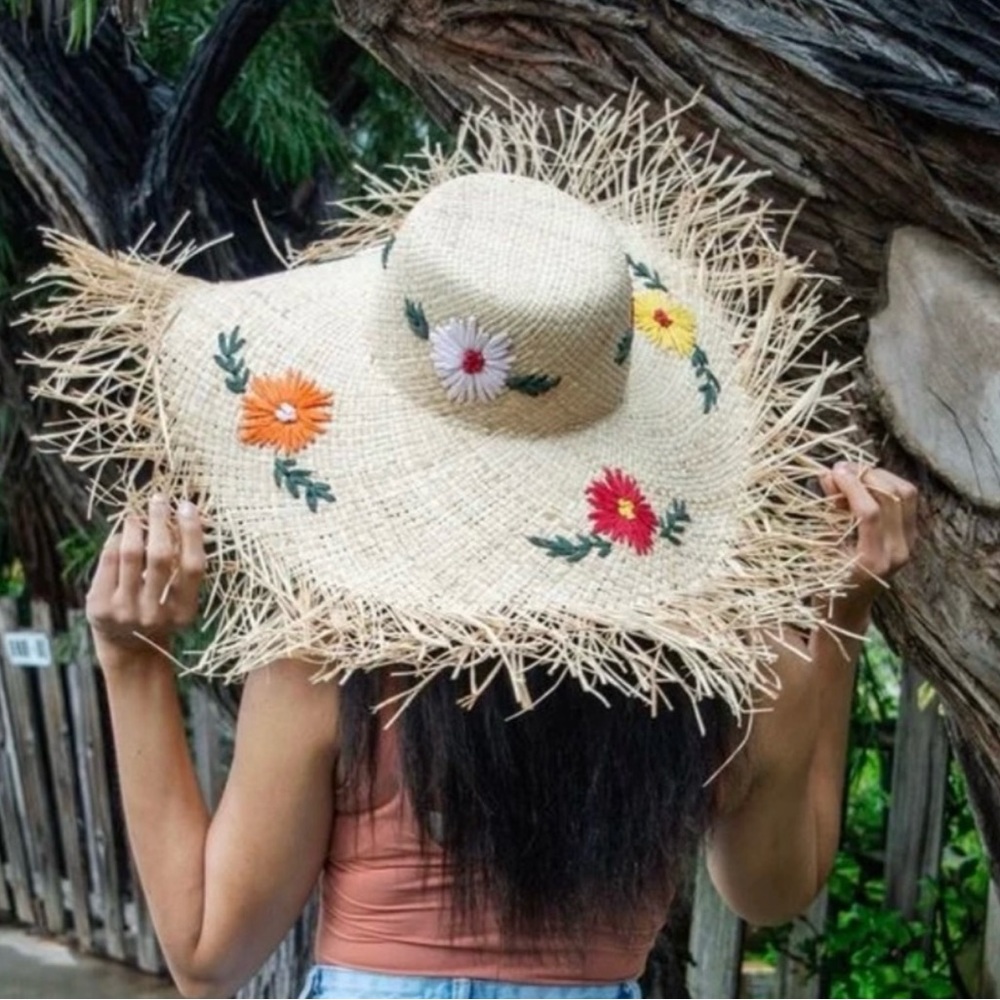 NWT Revolve Hat Attack Charlotte Raffia Straw Sunhat Women’s OS